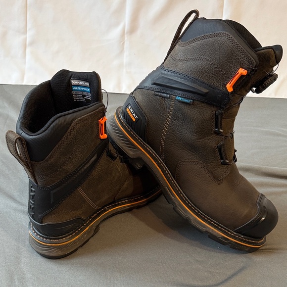 Men's Ariat Brown Waterproof Composite Toe Work Boots - 11.5